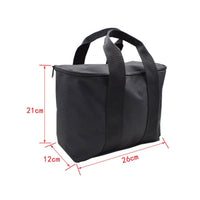 Compact Two-Speaker-Speaker Bag Padded Speaker Carrying Bag Zippered Portable Storage Oxford Cloth