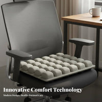 Inflatable Seat Cushion Shock Absorbing 3D Inflatable Pad Easy Inflation Pressure Relief Seat Pad for Office Workers, Commuters, Car, Home, Airplane