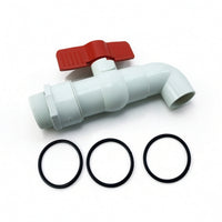Drum Drain with Elbow PVC Barrel Discharge Tap with Lever Threaded Fitting for Workshops