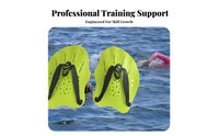2 Pieces Adjustable Straps Swimming Hand Paddles Hydrodynamic Design Webbed Swim Paddles Non-Slip for Children, Swimmers, Water Sports