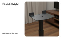 2 Pieces Auxiliary Speaker Floor Stand Stable Round Base Surround Sound Speaker Quick Assembly Home Theater Equipment for Living Room