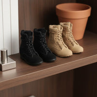 Detailed Texture 1/6 Scale Combat Boots Realistic Design 12 Inch Action Figure Boots Fine Workmanship Toy Accessory Long-Lasting Construction for Hobbyists