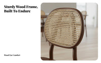 Nordic Design Cane Back Chair Woven Backrest Household Furniture Minimalist Design Home Seating for Restaurant Owners, Homeowners, Interior Designers, Dining Room, Hotel, Cafe