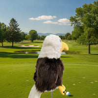 Soft Golf Club Cover with Eagle Design Animal-Shaped Driver Headcover Soft Wood Headcover Protective for Golfers, Driving Range