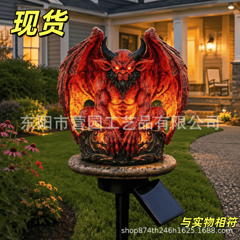 Hanging Gargoyle Solar Lamp Resin Craft