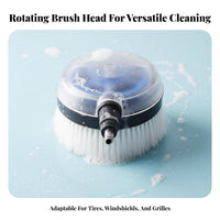 Rotating Car Wash Brush Quick Connect Pressure Washer Brush Attachment No Electricity Needed Non-Non-Scratching