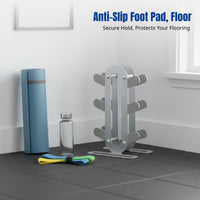 Dumbbell Rack, Multi-Functional 3-Tier Storage Stand, Home Gym Equipment, Space-Saving Organizer for Men & Women