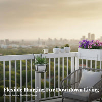 Space-Saving Hanging Planter Easy Installation Railing Shelf Anti-Rust Plant Holder sturdyDuty for Gardeners, Apartment Dwellers, Homeowners, Balcony, Patio, Porch, window sill