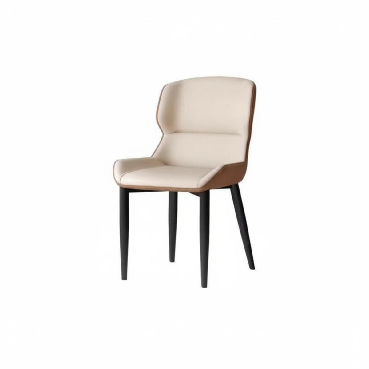 Padded Seat Upholstered Metal Frame Chair Minimalist Design Upholstered Metal-Frame Chair Ergonomic Backrest Home Seating for homeowners, Interior Decorators, Restaurant Owners, Dining Room, Kitchen, Office, Bedroom