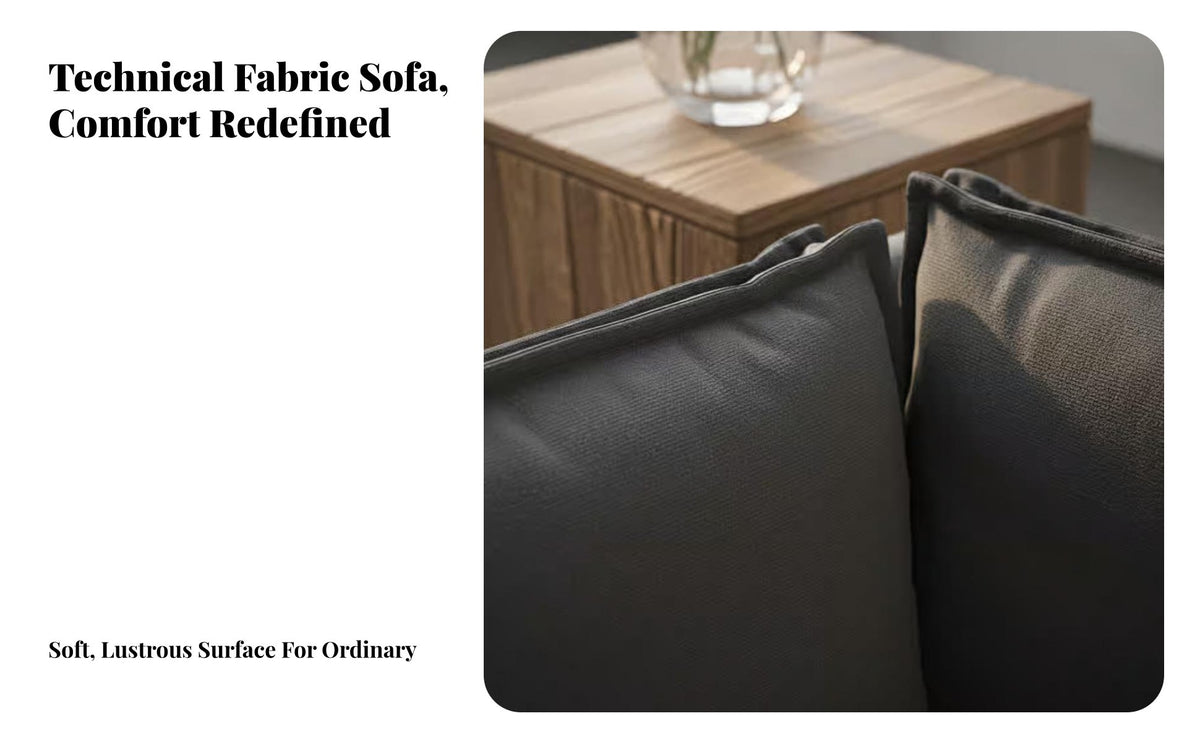 3-Seater Sofa warehouse-inspired design 3-Seater Fabric Settee Nordic Design Couch for Apartment Dwellers, Office Workers, modern open area Space, Bedroom
