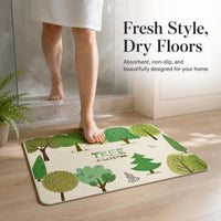 Diatomaceous Earth Bath Mat, Quick Dry Non-Slip Absorbent Floor Mat for Bathroom