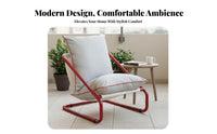 Woven rearrest Armchair Sturdy Frame Indoor Seating Ergonomic Design for Balcony