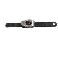 Black Skate Buckle Strap Silver Electroplated Inline Skate Buckle Replacement Ribbed Nylon Fastening Strap Round Mounting Hole