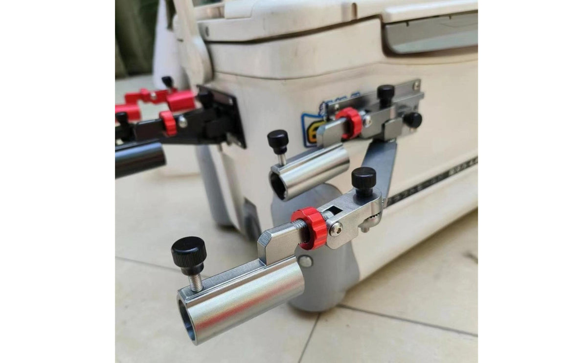 Fishing Box Corner Mount Holds 2 Rods Folding Double Rod Holder Universal Two Rod Stand Resistant