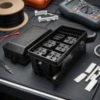 Matching Cover Fuse Relay Box Side Mount Engine Bay Fuse Box Black Car Hardware Plastic