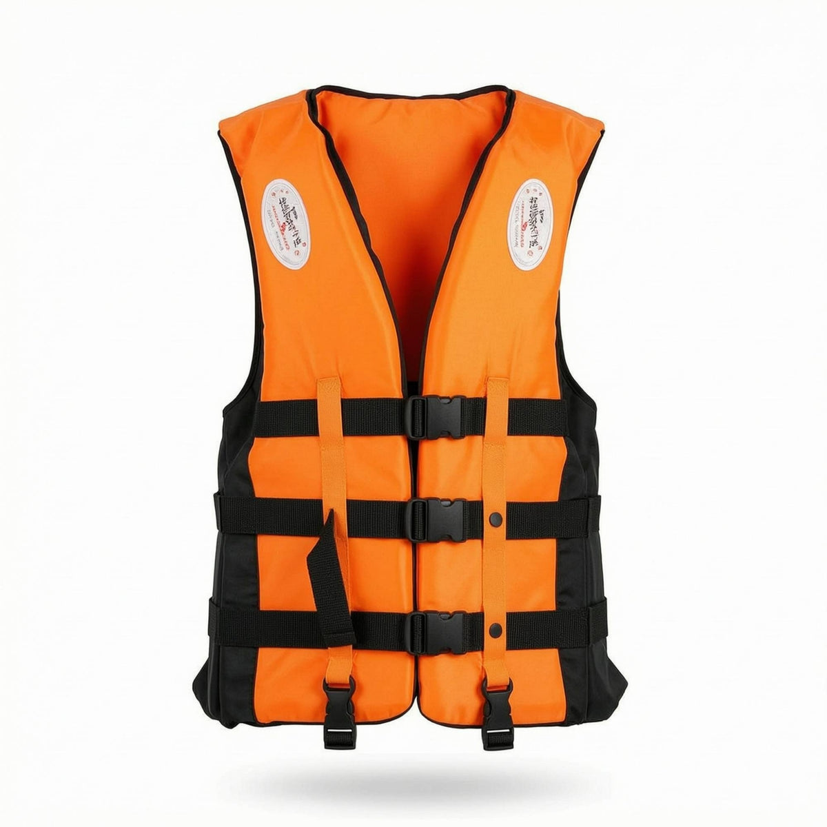 High-Visibility Foam Life Vest Zip-Front Life Vest with Buckles Universal Personal Flotation Device Sleeveless for Boaters, Anglers, Boating