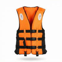 High-Visibility Foam Life Vest Zip-Front Life Vest with Buckles Universal Personal Flotation Device Sleeveless for Boaters, Anglers, Boating