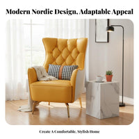 Nordic aesthetic Highspine high-back side chair Modern Minimalist Upholstered wraparound rear Chair Ergonomic Comfort Armchair Thickly Cushioned for Hotel Managers, Interior Designers, Homeowners, perusing corner, Lounge Area, Bedroom, Home Office