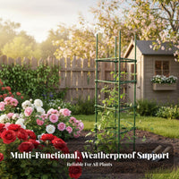 Plant Climbing Frame Weather Resistant Vine Support Stand Sturdy and Vine Support Cage for Farmers, Balcony, Patio, Farm