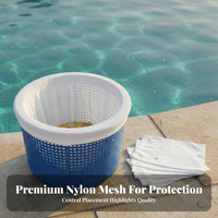 Pool Skimmer Sock Sturdy and Elastic Pool Strainer Sock Easy to Clean Skimmer Basket Liner for Spa Owners, Homeowners, Swimming Pools, Spas