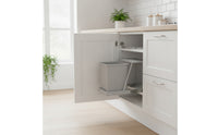 Space-Saving Under-Sink Cabinet Trash Bin Concealed Pull-out Trash Can with Single Container Easy Access Cabinet Waste Bin with Lid Organized