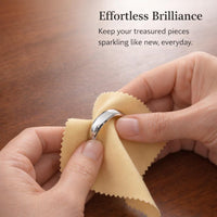 Cleaning Cloth for Precious Metals, Anti-Tarnish Polishing Cloth for Jewellery, Double Sided Velvet Cleaning Cloth