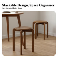 Space Saving Stacking Pinwheel Stool Minimalist Design Stackable Round Chair Versatile Use Household Furniture Stable & Sturdy for Homeowners, Students, Dining Room, Kitchen, Apartment, Classroom
