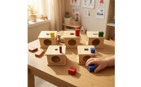 Wooden Shape Sorting Box Shape Sorting Box with Block Sensory Educational Toy for Infants, Preschoolers
