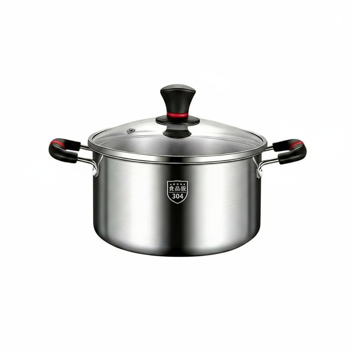 Thickened Body Stainless Steel Soup Pot Induction Cooktop Compatible 304 Stainless Steel Pot Heavy Duty Stockpot Rust Resistant