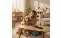 USB Rechargeable Pet High-Frequency Tooth Cleaner Handheld Teeth Cleaning Kit with Cleaning Heads Cordless High-Frequency Tooth Cleaner Portable for Dogs, Cats, Home Grooming, Travel