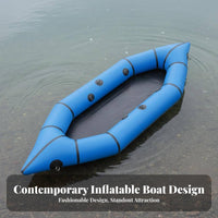 Hard Bottom Portable Packraft Lightweight Design Inflatable Boat Easy Storage Kayak Heavy Duty for Outdoor Enthusiasts, Adventurers, Rivers, River, Lakes, Travel