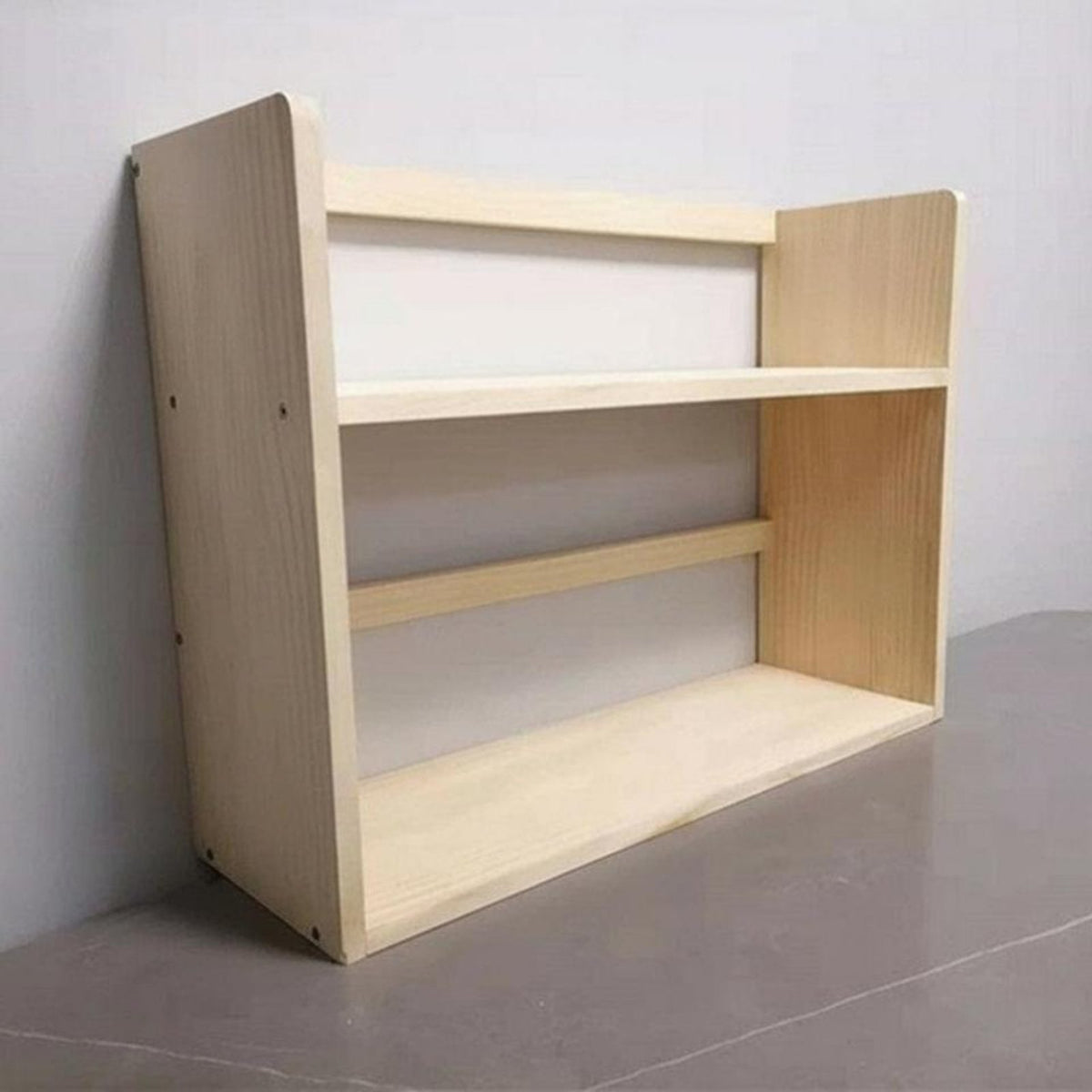 Multifunctional Student Textbook Stand Rounded Corner Design Wooden Desktop Bookshelf Space Saving Solid Wood Book Holder Easy to Assemble for Children, Office Workers, Homeowners, Study Room, Bedroom, Kitchen