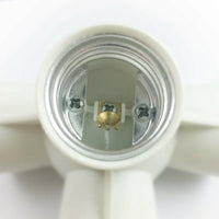 Photography Lighting Bulb Holder for Workshop Lighting, E27 to E27 Adapter with 4 Sockets to Increase Source
