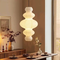 Soft Radiance Wabi Sabi Hanging Lamp Minimalist Japanese Paper Hanging Light Japanese Lantern Chandelier for Homestay, Boutique