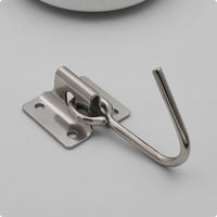 Stainless Steel Hook with Mounting Plate Rustproof Plate Hook High Strength Pad Eye for Hammock, Swing