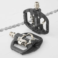 Bearing Fluid Self-Locking Bike Pedal Adjustable Tension Clipless Pedal Long-Lasting Wide Platform for Cyclists, Road Cycling