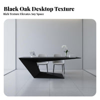 Large Work Desk Modern Design Sculptural Base Desk lustrous Finish Writing Table for Professionals, telecommuting Workers, Study Room, Reception Area, Bedroom