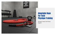 Red Battle Rope, Home Gym, Power, Muscle, HIIT, MMA Training
