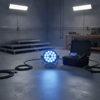 Flat LED Stage Light with Bracket Adjustable LED Par Light Portable Par Can Lightweight for Event Planners, Venues, Weddings