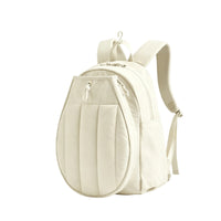 Quilted Tennis Backpack Soft-Shell Shoe Compartment Tennis Bag Shoe Compartment Backpack Padded Shoulder Straps