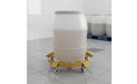Drum Dolly with Caster Wheels Industrial Steel Drum Dolly Close-to-the-Ground Non Tipping for Factory