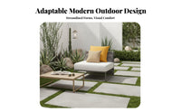 4 Pieces Modern Design 4-Piece Woven Conversation Group weather-resistant Outdoor Furniture Low Maintenance outdoor seating set long-lasting Frame for Homeowners, Business Owners, Families, Balcony, Courtyard, Garden, Backyard