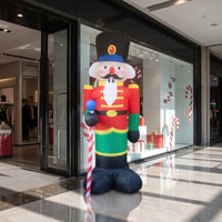 Standing Inflatable Christmas Decoration Festive Christmas Inflatable Nutcracker Indoor Holiday Decor Compact Storage for Front Yard