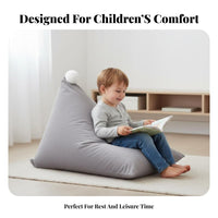 Nordic Aesthetic Pyramid Lounger with Tassel Washable Cover Bean Bag Multifunctional child's Sofa Lightweight for Toddlers, Parents, Playroom, Bedroom, Living Room, Reading Nook