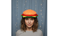 Creative Prop Hamburger Hat Funny Design Cartoon Quick-Service Cuisine Headpiece for Party