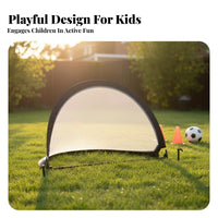 Kids Soccer net Lightweight Foldable Quick-Setup Football Net for Young Children, Beginners, Park, Beach