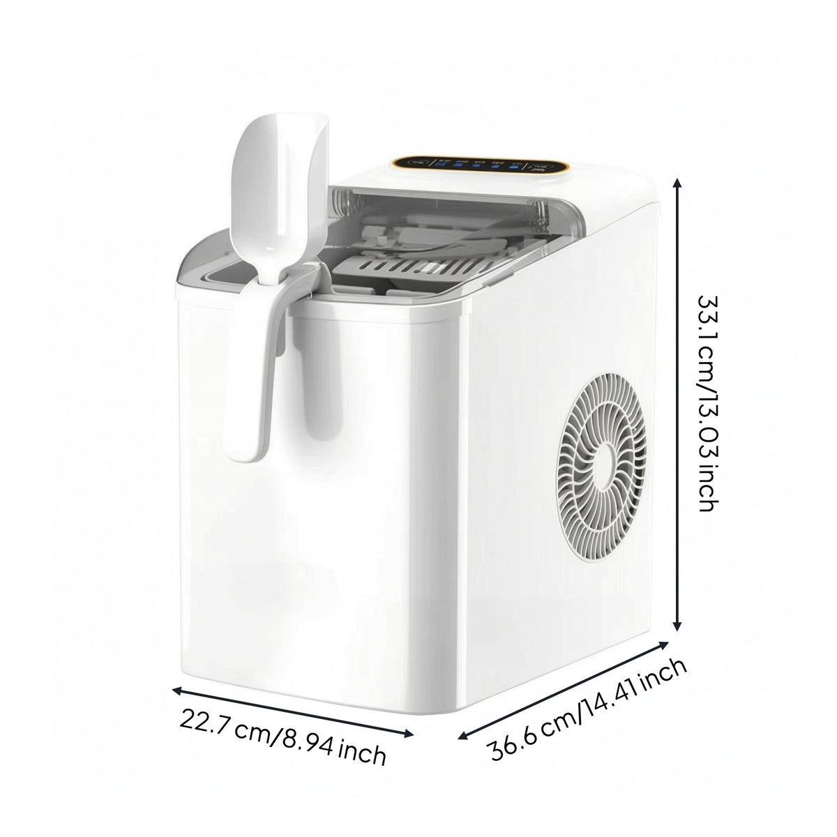 Sterilization Portable Countertop Ice Producer Transparent Lid Countertop Ice Producer Simple-Lift Handle