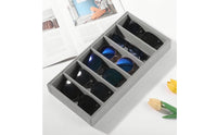 Velvet Sunglasses Storage Tray 5-Slot Sunglasses Display Tray Minimalist Eyewear Organizer Divided for Dresser