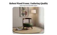 360° Mobility Round rotating Stool with supportrest Sturdy Construction Upholstered Round Stool Low height Design Small Seating Multi-Purpose for Adults, Children, Women, Living Room, Bedroom, Entryway, Office