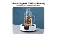 Hot and Cold Use Glass Pitcher with Cup Lid Heat Resistant Glass Carafe with Tumbler Lid Large Capacity for Guests, Homeowners, Home, Office